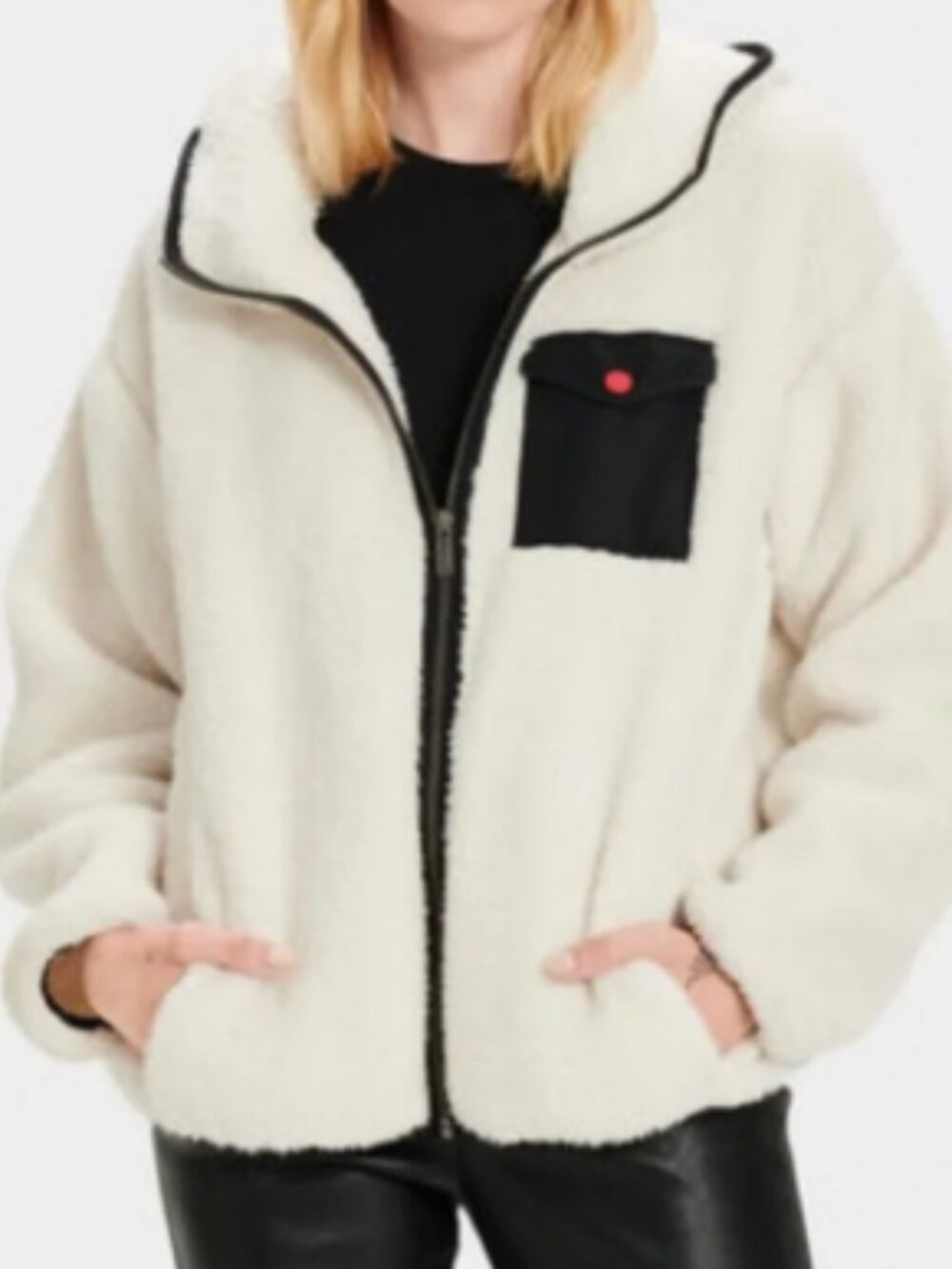 UGG Kadence Sherpa Fleece Jacket - small